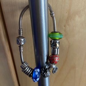 Pandora Moments bracelet with 9 charms